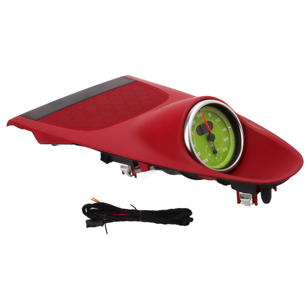 Upper Dashboard Clock Cover 982 858 189 E OL7 Center Dash Clock Bezel Replacement for 718 2016‑2020 Bordeaux Red