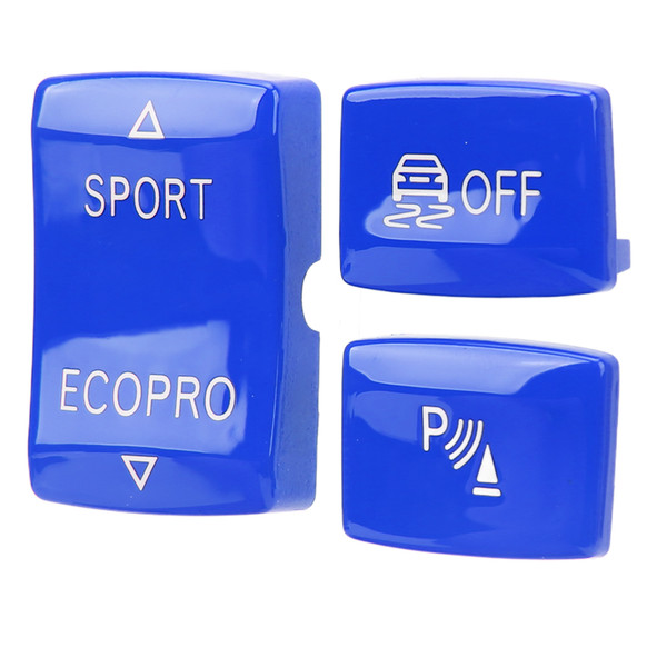 3 Pcs Gear Button Kit 6131 9252 912‑1 ESP Antislip Switch Sport Button Radar Sensor Key Replacement for F20 F21 F22 F23 Blue