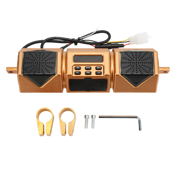 Motorcycle Stereo Speaker Handlebar Mount MP3 Music Player IP54 Waterproof Universal Audio Amplifier System
