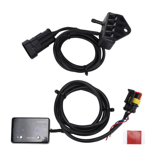 12V Racing Digital Turbo Boost Temp Gauge ‑14 to 40 PSI Blue LED Universal for Vacuum Oil Pressure