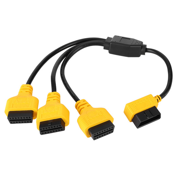 OBD2 Cable 1 to 3 Converter Adapter 50 cm OBD2 Extension Y Line J1962M to 3-J1962F Splitter