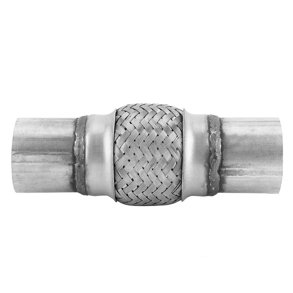 2.17x8in Exhaust Flex Pipe Stainless Steel Braid Flexible Joint Tube Universal Car Accessory