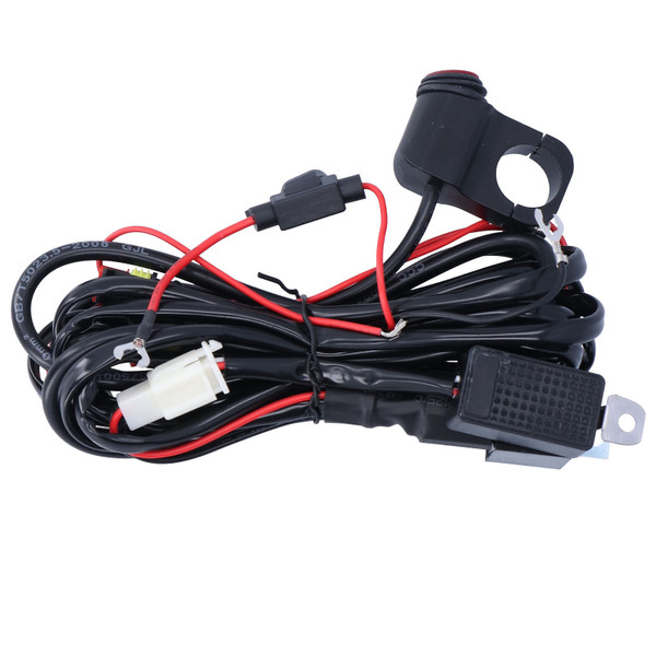 Motorcycle Light Relay Control Harness Spotlight 1V2 Wires Repeat Switch 3 Controllable Modes