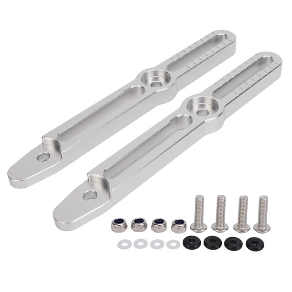 Windscreen Adjusters Bracket Kit Aluminum Reduce Noise Replacement for Suzuki V‑Strom 800DE DL800 2022 to 2024 Silver