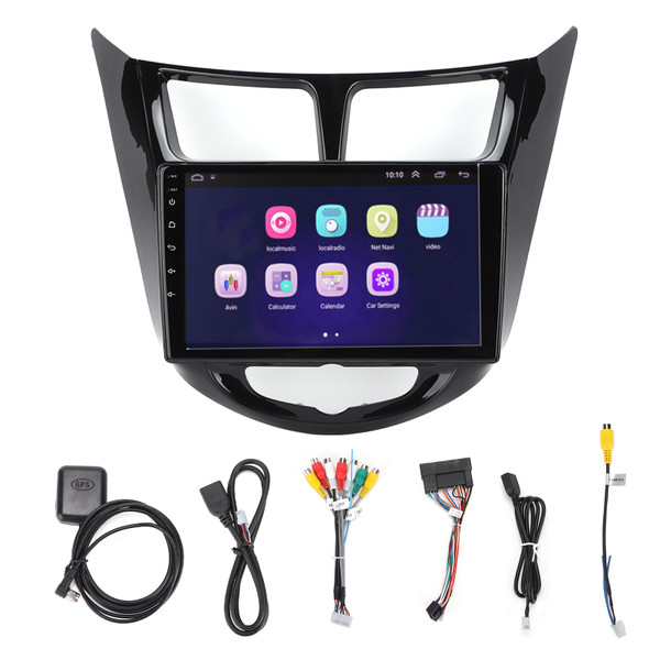 9in Car Navigator Touch Screen Bluetooth Multifunctional for Android 10.0 Replacement for VERNA 20102016(1+16G )