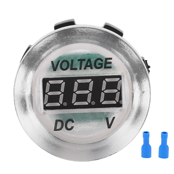 Car Voltmeter LED Digital Display Voltage Gauge Waterproof Universal for Motorcycles Ships Yachts DC 12‑24V