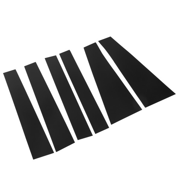 6PCS Car Door Window Pillar Decal PC Mirror Gloss Black Trim Replacement for Sienna 2010‑2020