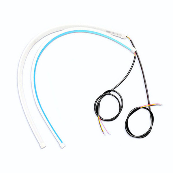 30cm Flexible Car LED Strip Light Sequential Dynamic White to Yellow Waterproof Headlight Strip Tube Light Strip Light