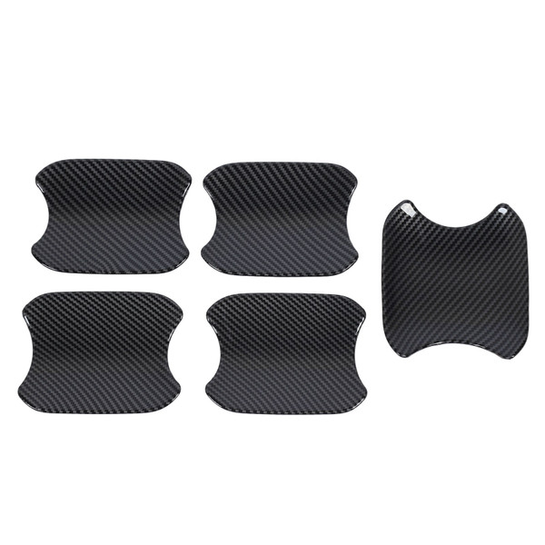 5PCS Car Exterior Door Handle Bowl Cover Protective Sticker Scratch Resistant Replacement for Bronco Sport Carbon Fiber Style