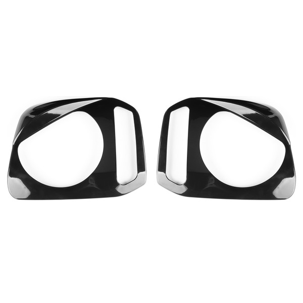 2Pcs Exterior Headlight Frame Bezels Front Lamp Cover Trim Fit for Suzuki Jimny 2007‑2015