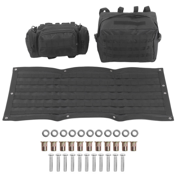 3Pcs Storage Bag Roll Cage with MultiPockets Fit for Jeep Wrangler JK JL 2/4 Door