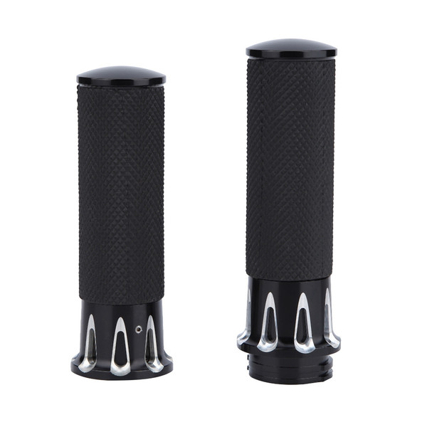 1" 25mm Universal Motorcycle Handlebar Cover Anti slip Rubber Hand Grip Black