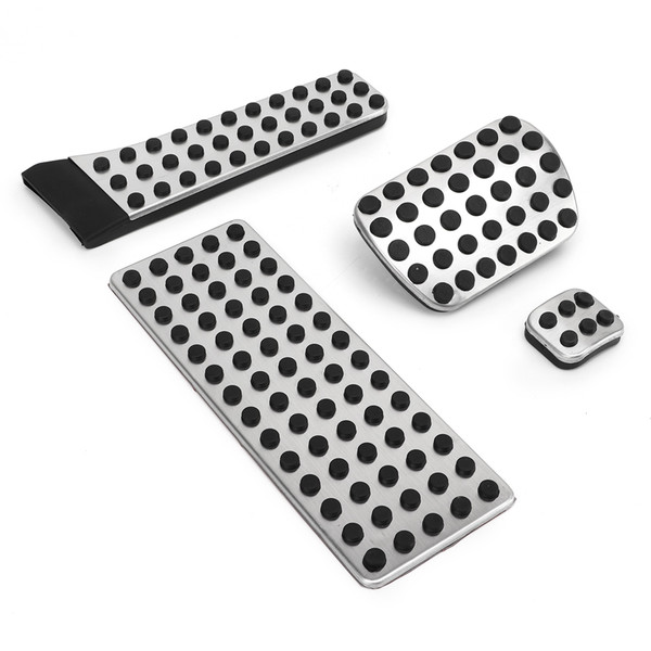 Accelerator Brake Foot Pedal Stainless Steel Fuel Gas Brake Pads Set Replacement for Mercedes‑Benz AMG C E S GLC GLK SLK CLS SL Class AT and Rest Pedal