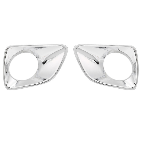 2Pcs Front Fog Lamp Cover Trim Chrome Plating Foglight Decor Fit for Nissan Navara NP300 Frontier 2015‑2019