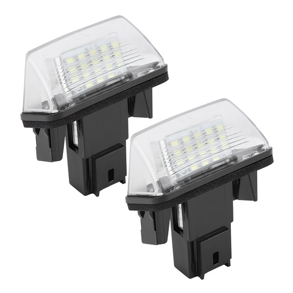 2pcs 18 LED Left&amp;Right Car License Plate Light Lamp for Citroen C3 2002‑2009