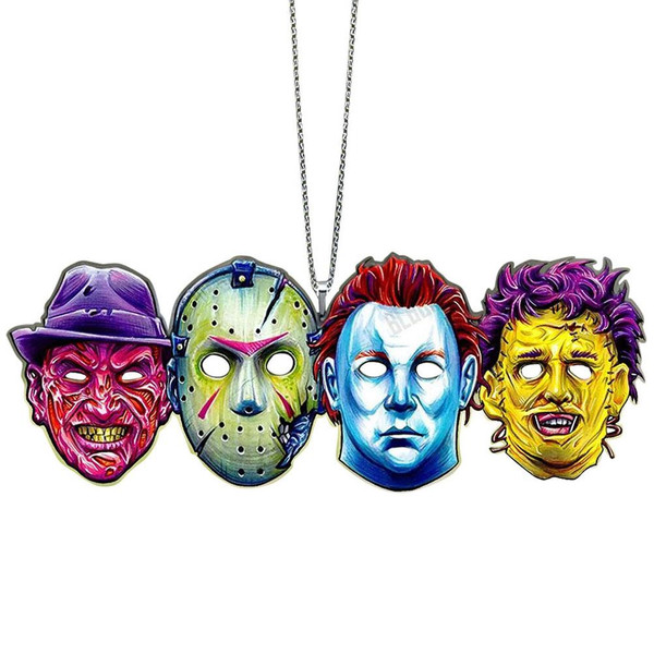 Halloween Horror Gnome Pendant  Halloween Horror Movie Zombies Dwarf Car Rearview Mirror Pendant Festival Decor