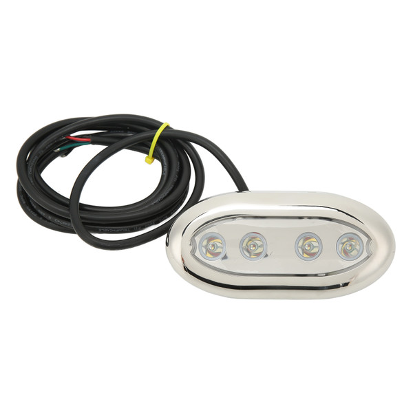 Marine Underwater LED Light DC 12V‑24V IP68 Waterproof Universal Fit for Boat Yacht Waterside White Light 4W