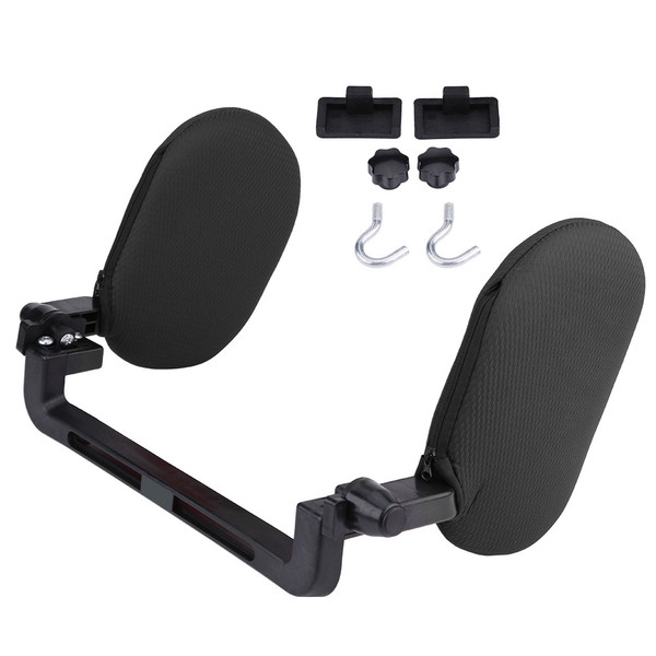 Car Seat Neck Resting Headrest Sleeping Pillow Cushion Head Support (Black)