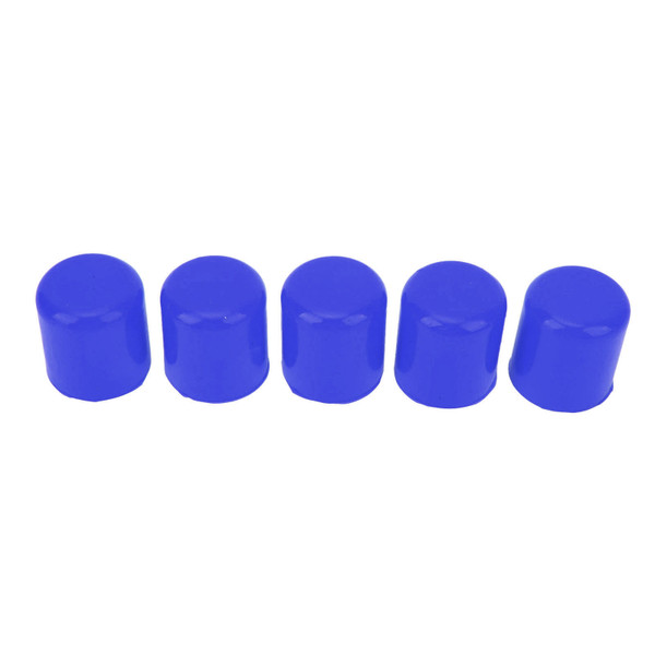5 Pcs Intake Vacuum Hose Silicone Tube End Plug Cover Lanking Cap 25mm Inner Diameter Universal Fit for Car Blue