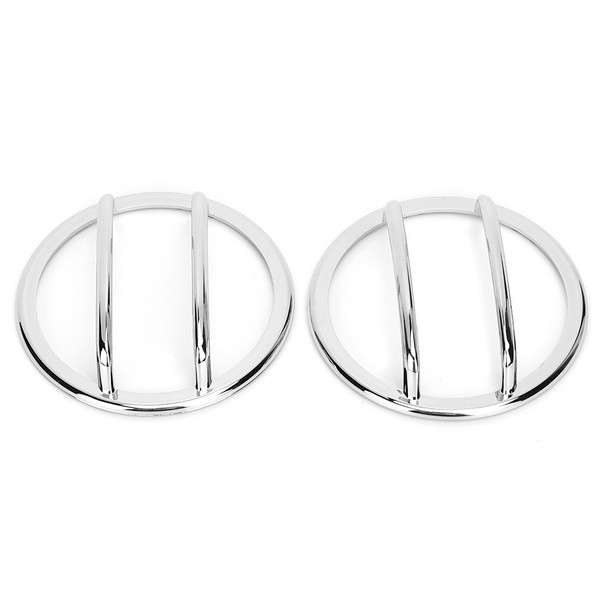 2pcs Wheel Eyebrow Turn Light Lamp Cover Trim Decoration Frame Fits for Jeep Wrangler 2007-2017Bright Color