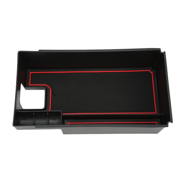 Center Console Organizer Armrest Storage Box with Rubber Nonslip Pad Replacement for HARRIER 2020‑2022 Red