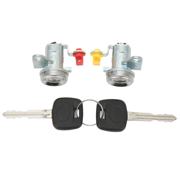 Driver Passenger Side Door Lock Cylinder Set with Key 69051‑12340 Replacement for Corolla 1993‑1997