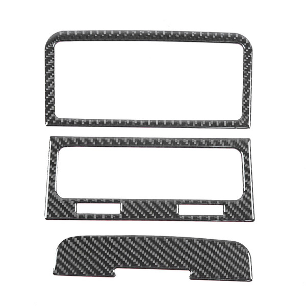 3Pcs Carbon Fiber Rear Air Outlet Frame Cover Trim Fits for VW Touareg 2011-2018 Left Hand Driving