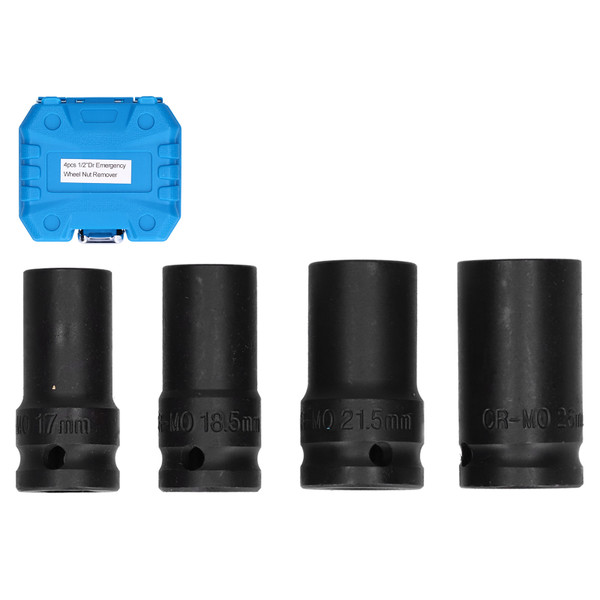 4pcs Locking Wheel Nut Removal Sockets Removers Extractors Kit Aluminum Alloy Car Tool