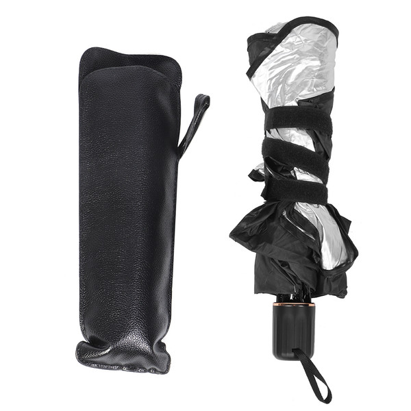 Foldable Car Dashboard Sun Umbrella Front Windshield Sunshade with Escape Safety HammerLarge