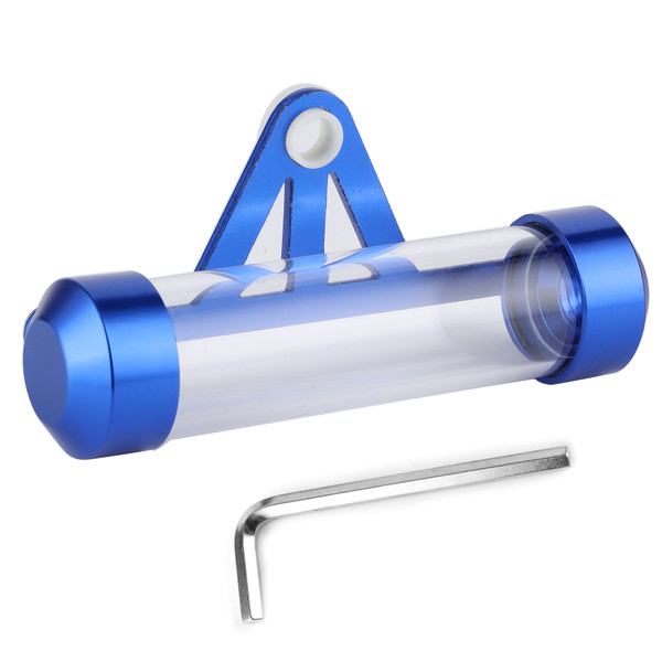 Universal Motorcycle Cylindrical Tube Tax Disc Frame License Holders Storage CylinderBlue