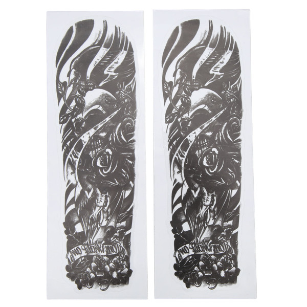 2Pcs Motorcycle Shock Sticker Paper Universal Modification Stickers Strong StickinessSkull Flower