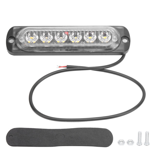 Side Marker Light Warning Signal Lamp Normally On Yellow Lighting 12V 6LED for Truck Car Motorcycle