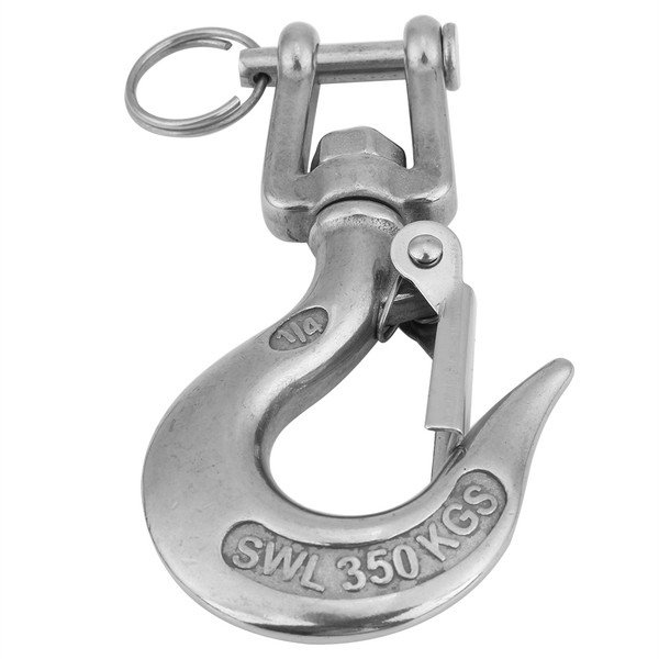 304 Stainless Steel Swivel Eye Clevis Lifting Chain Snap Hook 350KG Working Load Limit 110mm