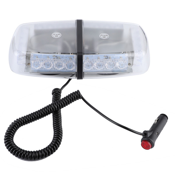 24 LED Strobe Light Car Roof Emergency Warning Flashlight 24W 7 Modes for Rescue Police Vehicle