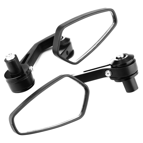 2Pcs 7/8inch 22mm Universal Motorcycle Handlebar End Rearview Mirror Rear View Side Mirrors