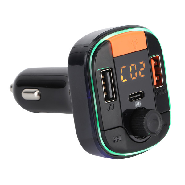 Universal Car MP3 Player Bluetooth Handsfree Calling 2 USB Port QC3.0 Fast Charging with Ambient Light