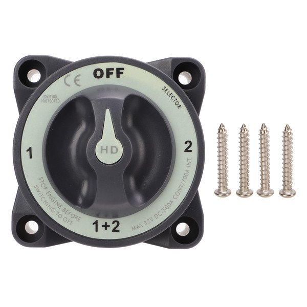 500A Marine Battery Cut Off Switch Heavy Duty 4 Position Battery Disconnect Switch for RV Boat