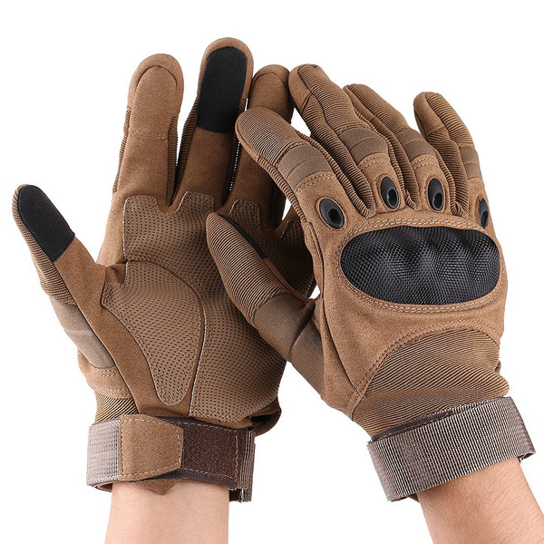 Winter Full Finger Motorcycle Gloves Outdoor Sports Racing Motocross Gloves Desert Yellow XL