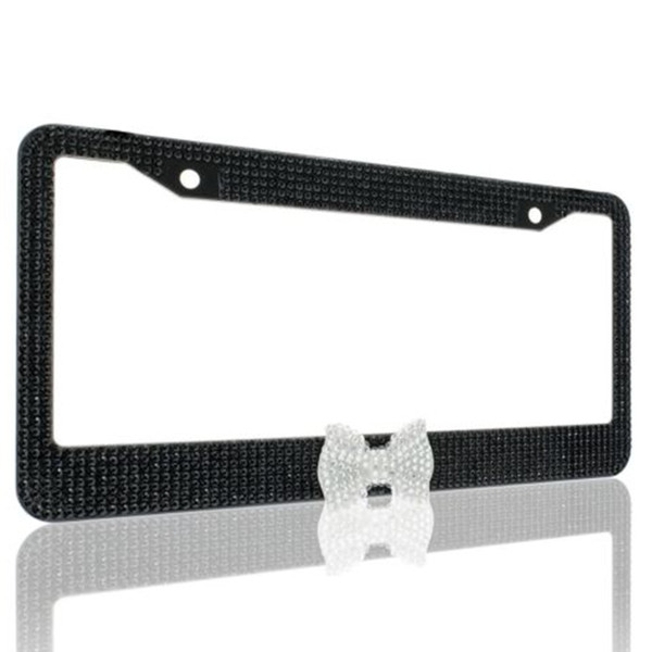License Plate Frame White and Black License Plate Mounting Kit