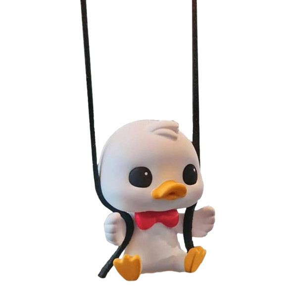 Swing Duck Car Hanging Ornament Cute Swing Duck Car Rear View Mirror Pendant Car Dashboard Decoration for Car Decor