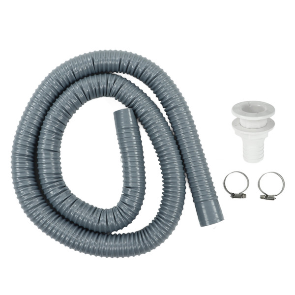 Bilge Pump Hose Fast Flow Rate Grey Flexible Leak Proof Aging Resistant Marine Installation Kit for 1‑1/2In Outlets
