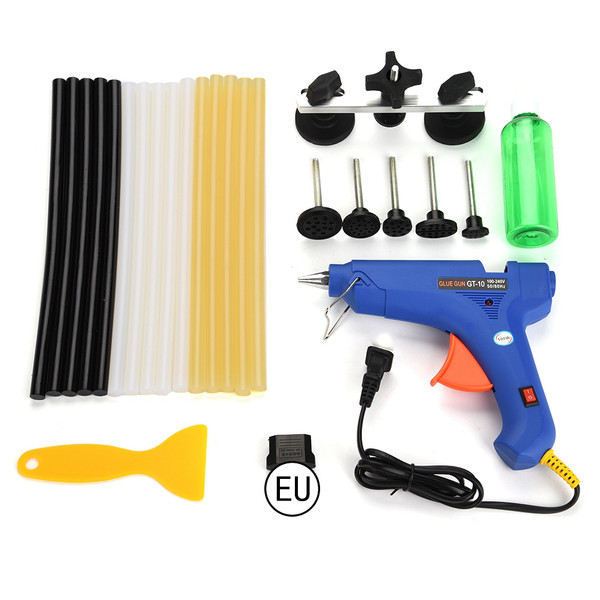 Car Body Paintless Dent Repair Removal Tools Kit Bridge Type Puller Tap Glue Gun Set