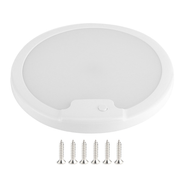 Universal Ceiling Light UltraThin 12V 24V LED Roof Dome Lamp for Caravan RV Interior(White Light )