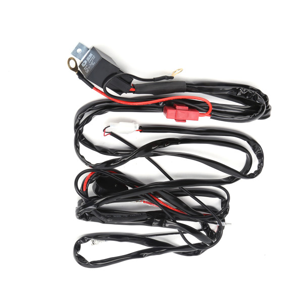 12V 9.8ft LED Spotlights Wiring Harness 1‑to‑2 40A Relay Inline Blade Fuse IP67 Waterproof Universal