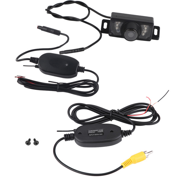 7pcs IR LED Night Version Car Reverse Backup Camera Wireless RCA Video Transmitter Receiver