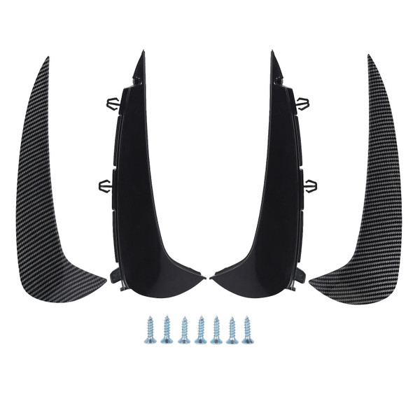 1 Pair Rear Bumper Spoiler Air Vent Cover Left Right Rear Side Splitter Air Vent Trim Replacement for Benz GLC‑Class X254 Line Carbon Fiber Style