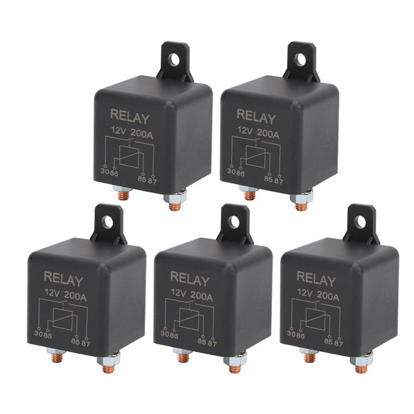 12V Split Charge Relay Heavy Duty 200A 4 Terminal Car Starter On Off Relay for 12VDC Car Circuit System