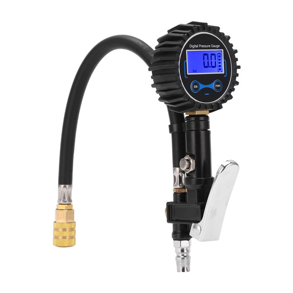 Tire Air Pressure Gauge LCD Digital Display Monitoring Inflator for Cars Motorcycles Small Medium Trucks