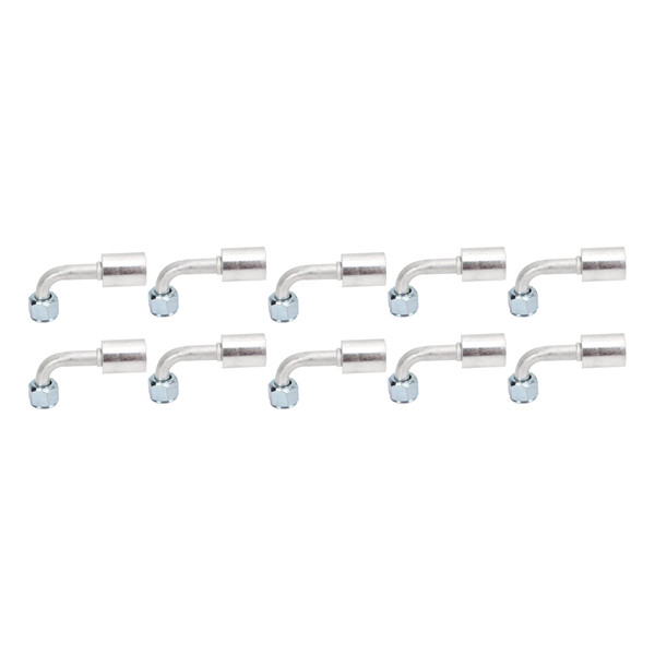 10PCS Car Air Conditioner Connector Angled 90° for Trucks Engineering Vehicles Air Conditioning Retrofit