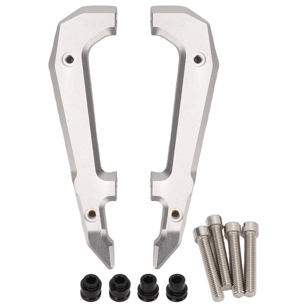 Pair Motorcycle Rear Passenger Seat Handle Bar Aluminium Alloy Replacement for MSX125 GROM Silver